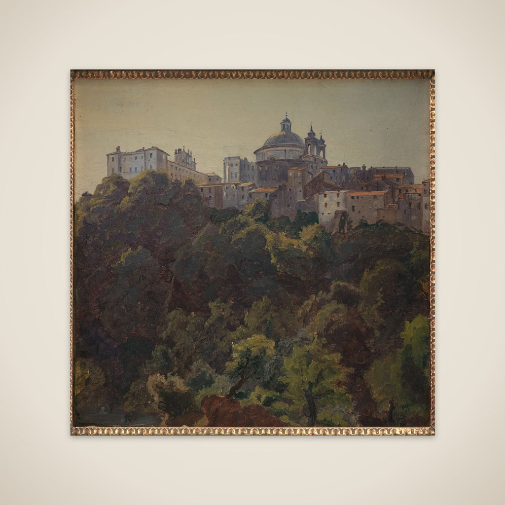 Udsigt mod Ariccia med Palazzo Chigi og S. Maria dell'Assunzione, Italien unframed print