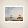 Skibe ved Sjællands kyst. Morgen framed