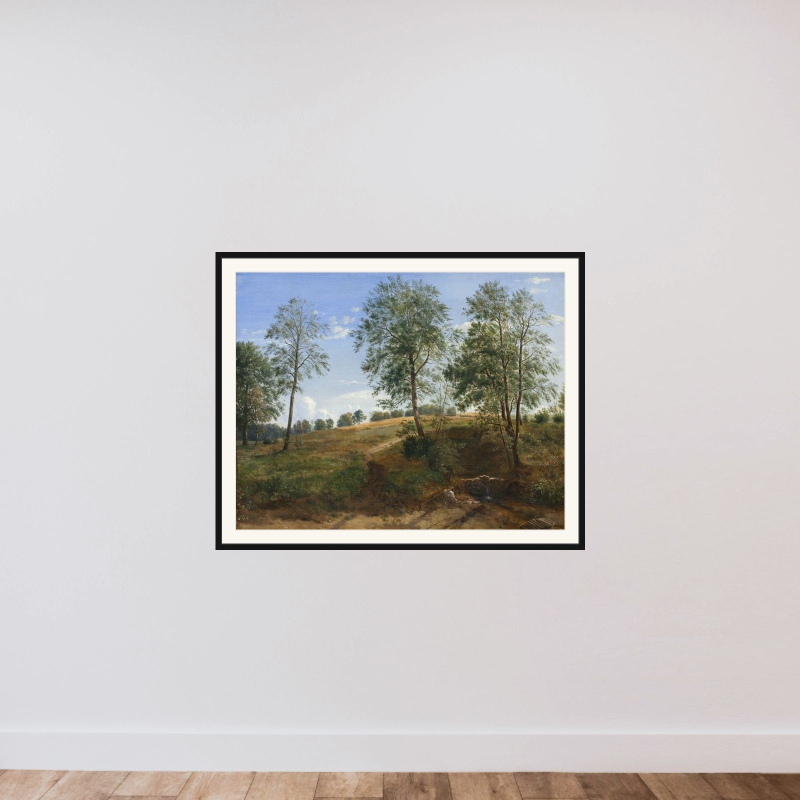 Carolinekilden ved Næsby på Fyn framed — shown to scale