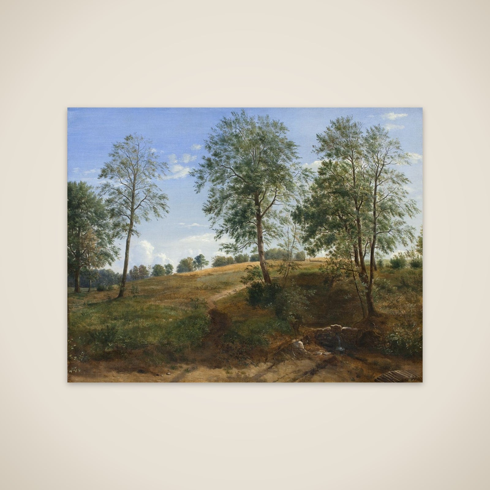 Carolinekilden ved Næsby på Fyn unframed print
