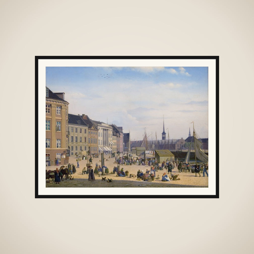 Parti af Højbro Plads i København framed