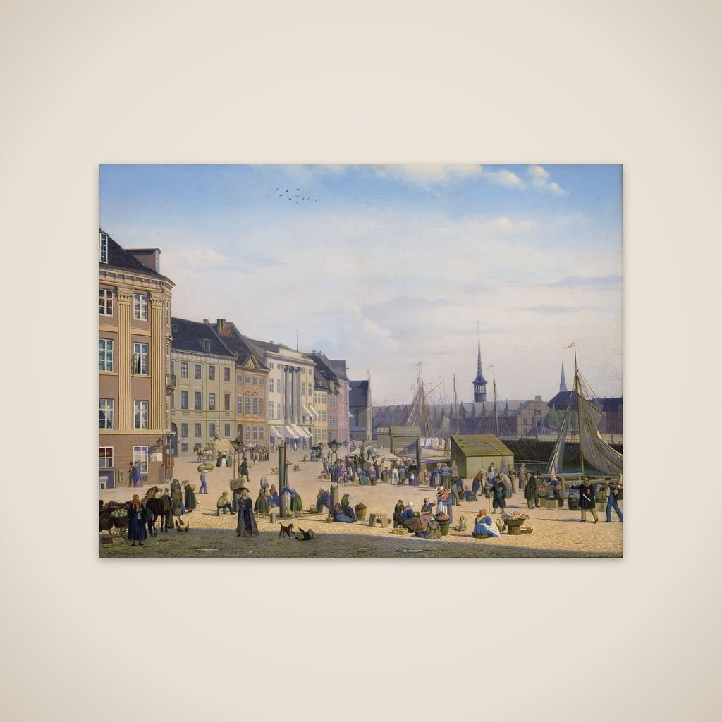 Parti af Højbro Plads i København unframed print