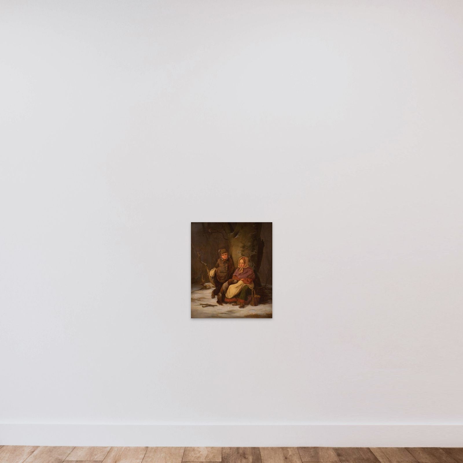 To fattige børn unframed — shown to scale