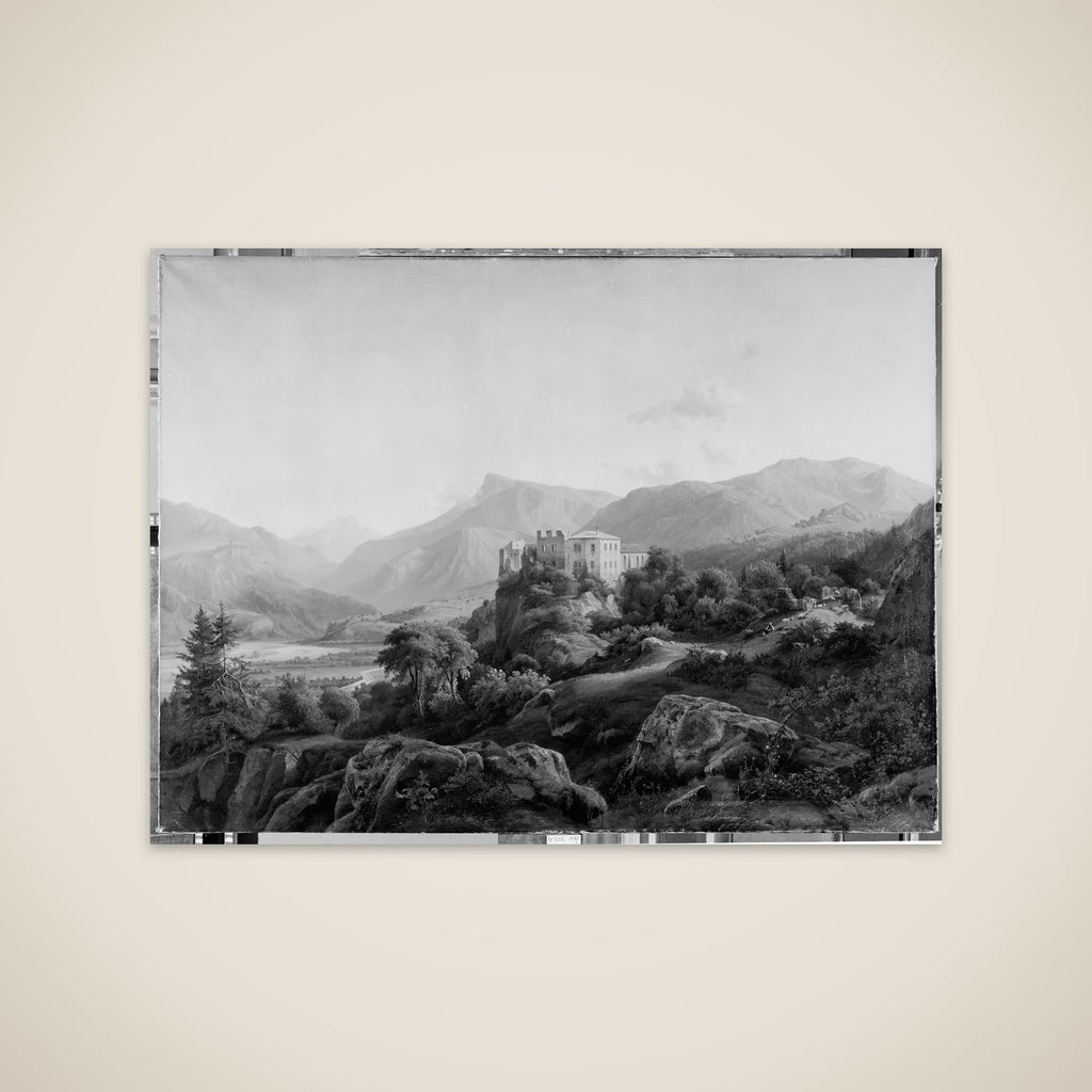 Etschdalen ved Bozen med ruinerne af Hasselberg unframed print