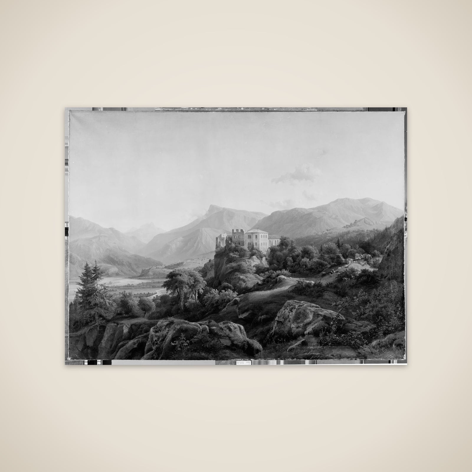 Etschdalen ved Bozen med ruinerne af Hasselberg unframed print