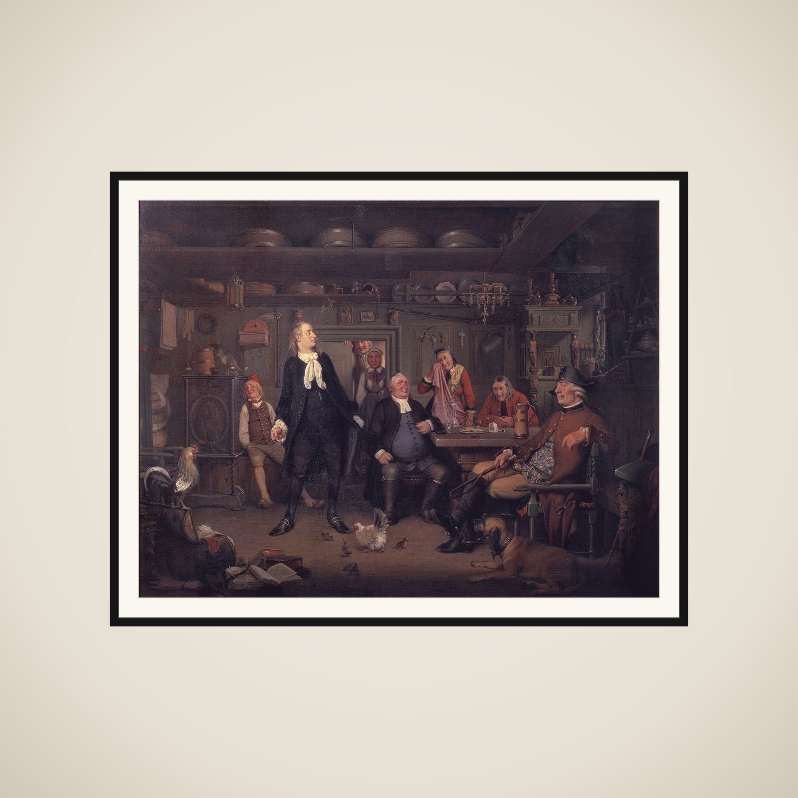 Fra Ludvig Holbergs "Erasmus Montanus", III akt, 3. scene framed