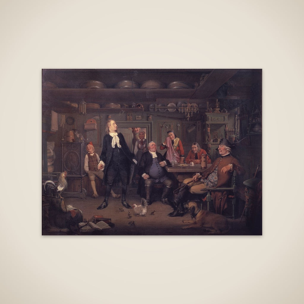 Fra Ludvig Holbergs "Erasmus Montanus", III akt, 3. scene unframed print
