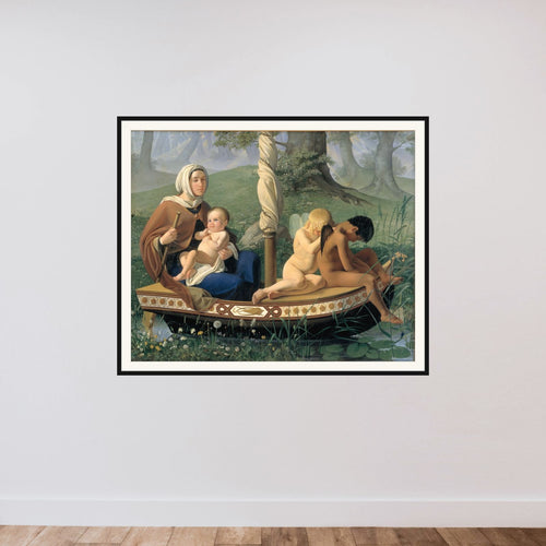 Barndommen. Fra serien: De fire menneskealdre framed — shown to scale