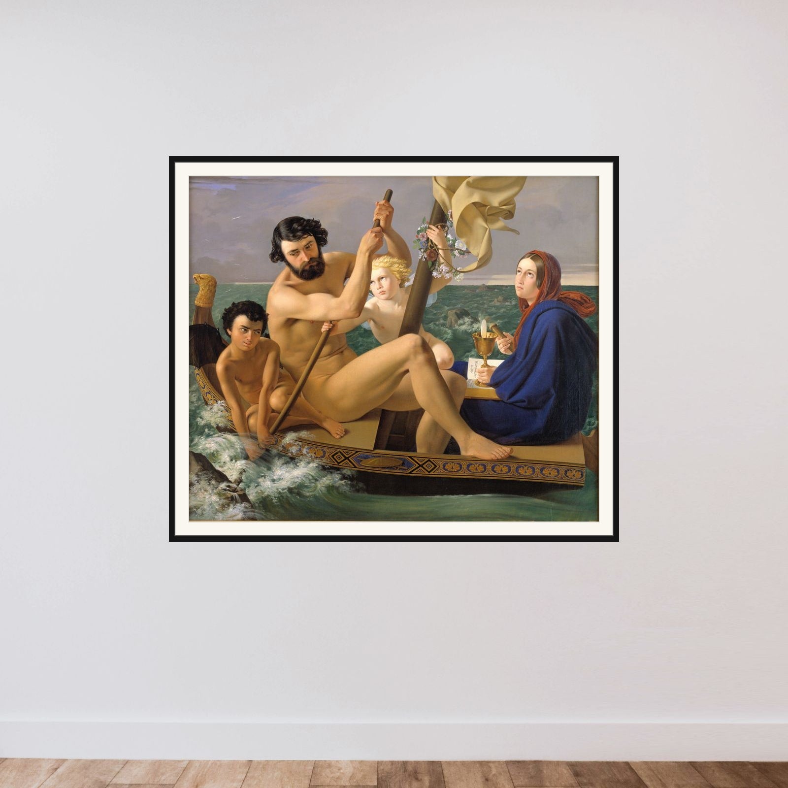 Manddommen. Fra serien: De fire menneskealdre framed — shown to scale