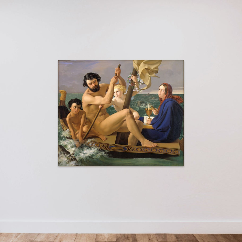 Manddommen. Fra serien: De fire menneskealdre unframed — shown to scale