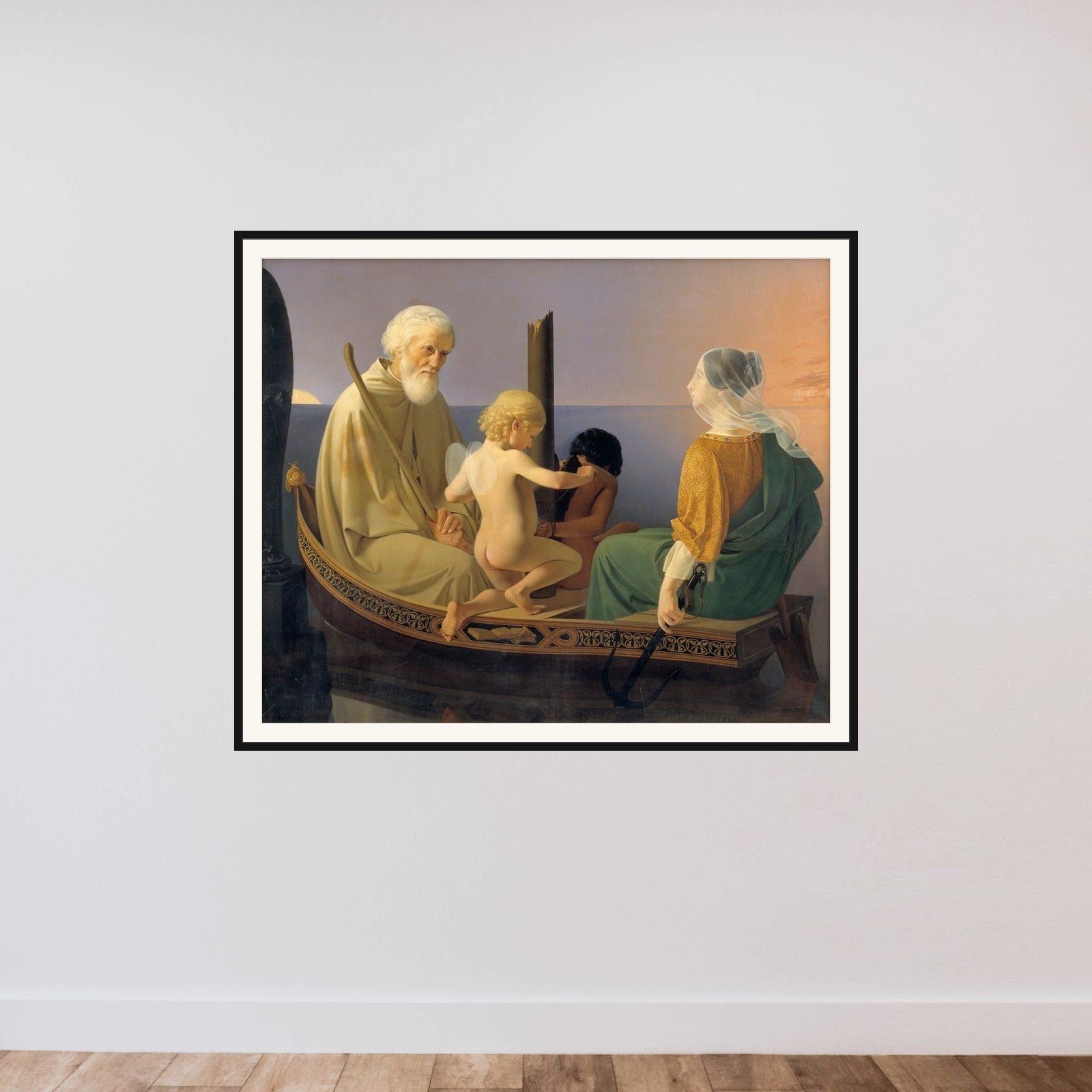 Alderdommen. Fra serien: De fire menneskealdre framed — shown to scale