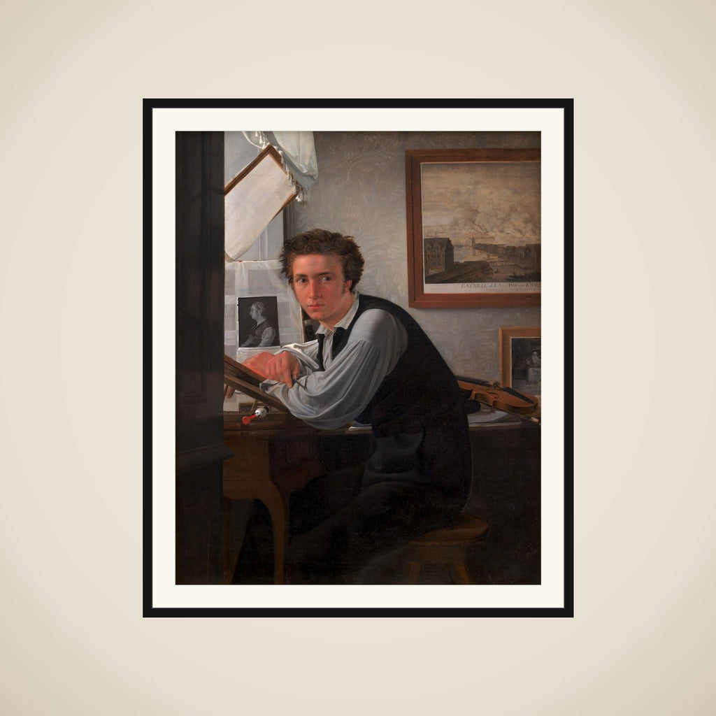 Kobberstikker C.E. Sonne (1804-78) framed
