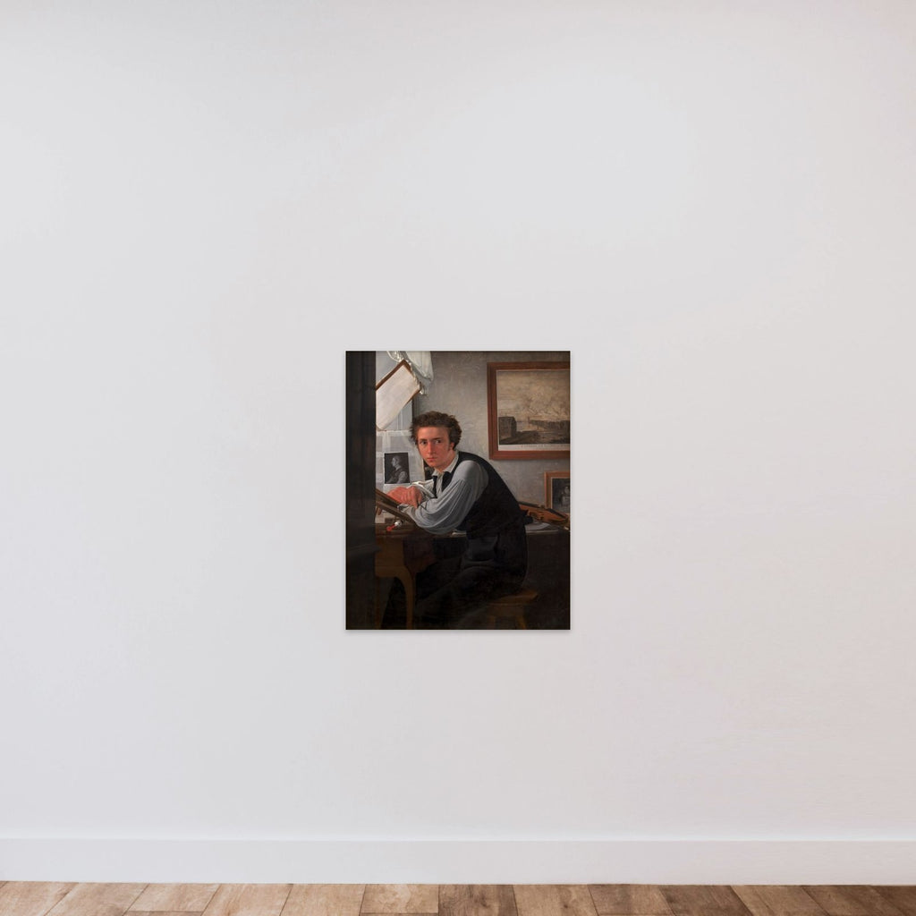 Kobberstikker C.E. Sonne (1804-78) unframed — shown to scale