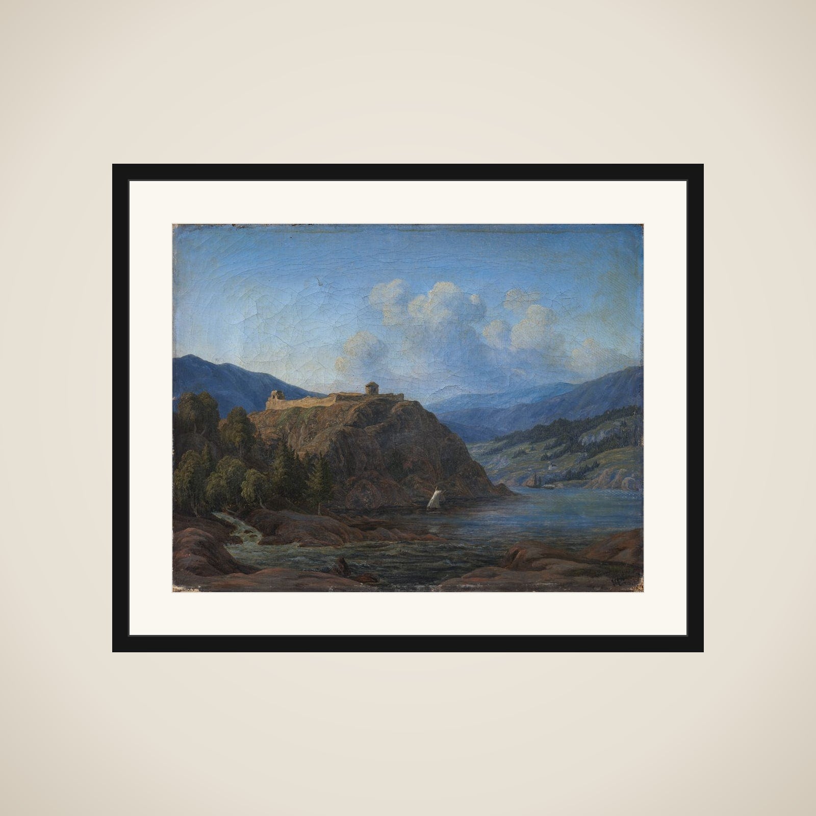 Klipper ved Götaelven framed