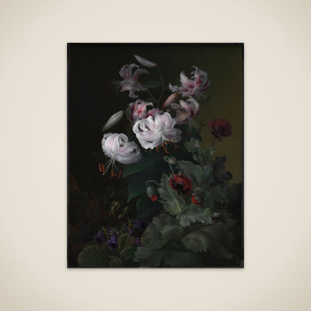 Blomstrende planter unframed print