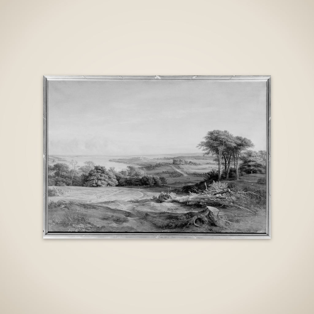 Udsigt over Skanderborg fra Edelsborgmark unframed print