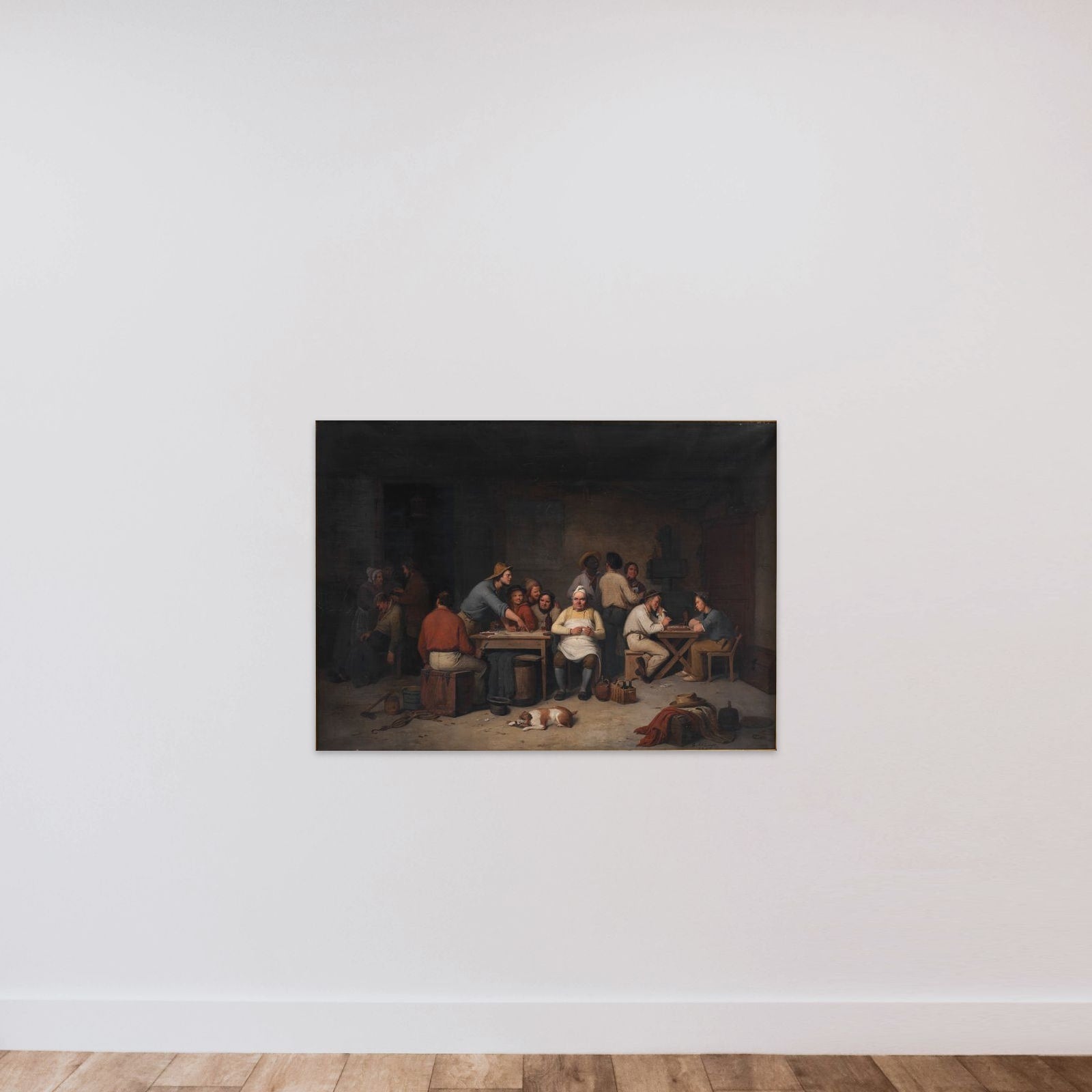 En scene i værtshuset Brokkensbod unframed — shown to scale