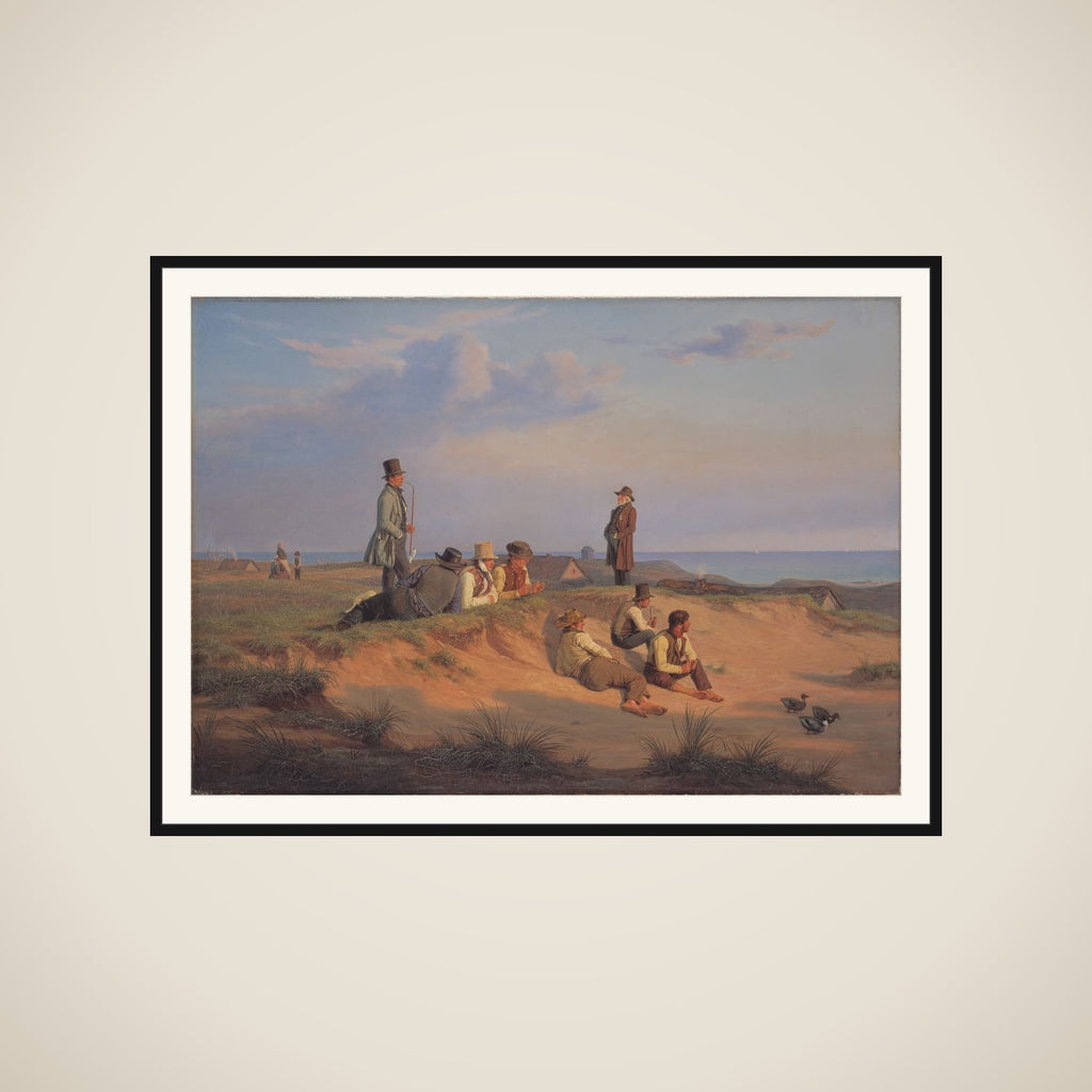Mænd af Skagen en sommeraften i godt vejr framed