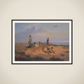 Mænd af Skagen en sommeraften i godt vejr framed