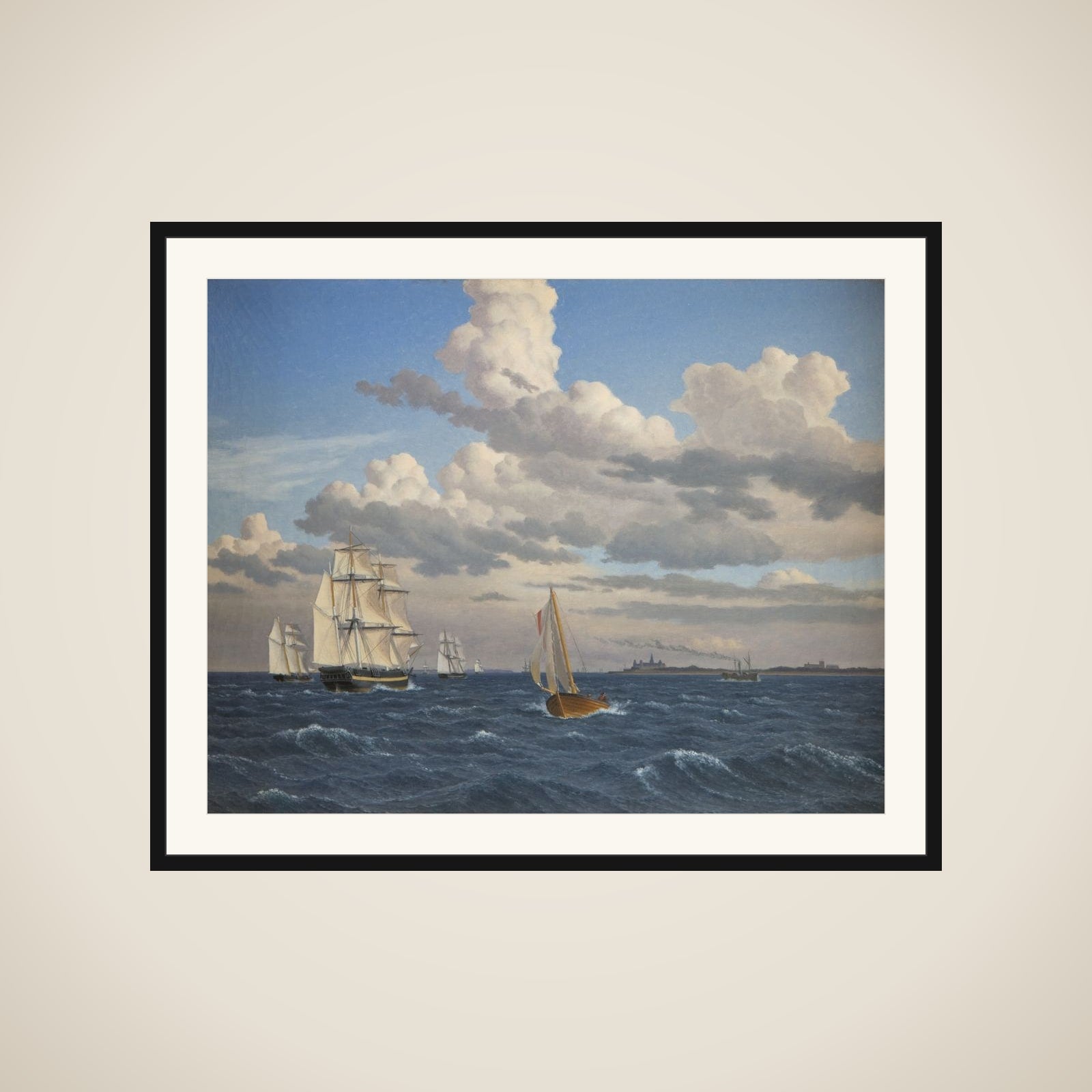 Parti af Øresund nord for Kronborg framed