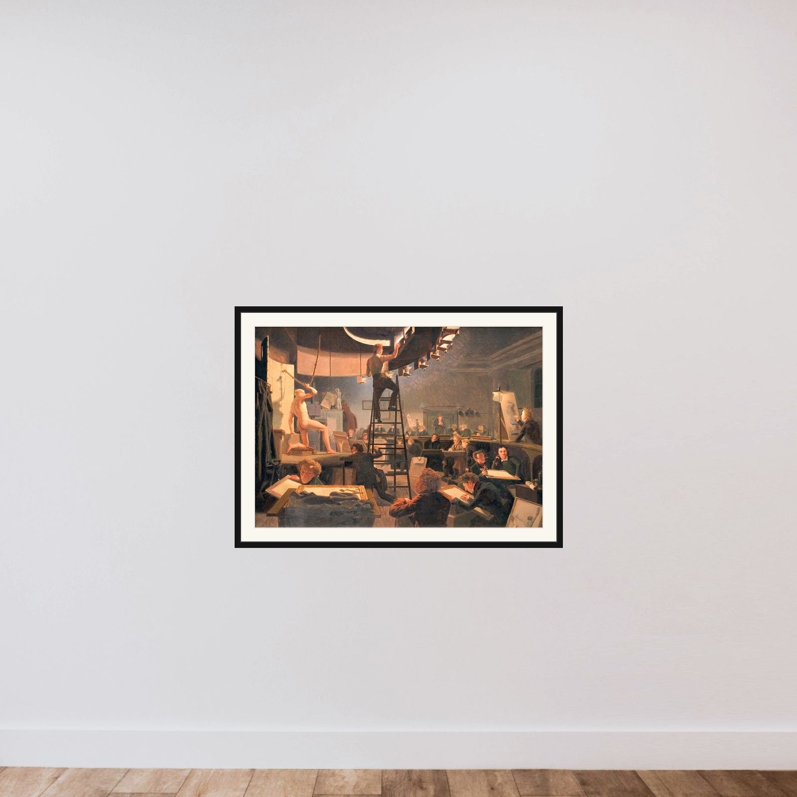 Modelskolen på Kunstakademiet framed — shown to scale