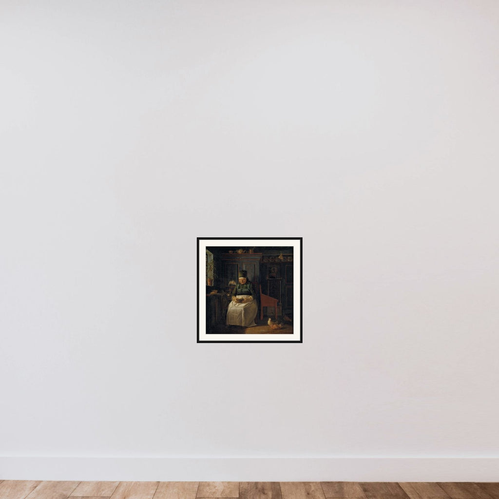 Julemorgen hos en bondekone framed — shown to scale