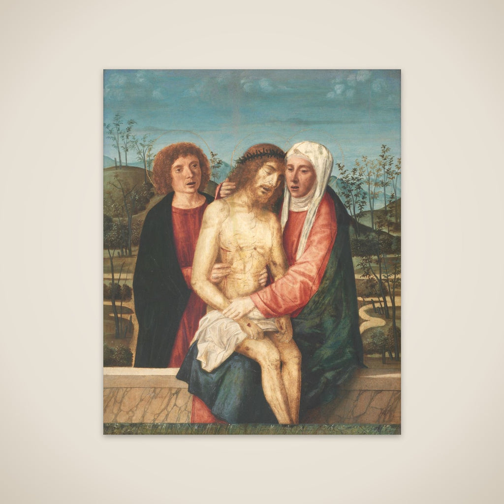 Pietà. Den døde Kristus med Jomfru Maria og Johannes Evangelisten unframed print