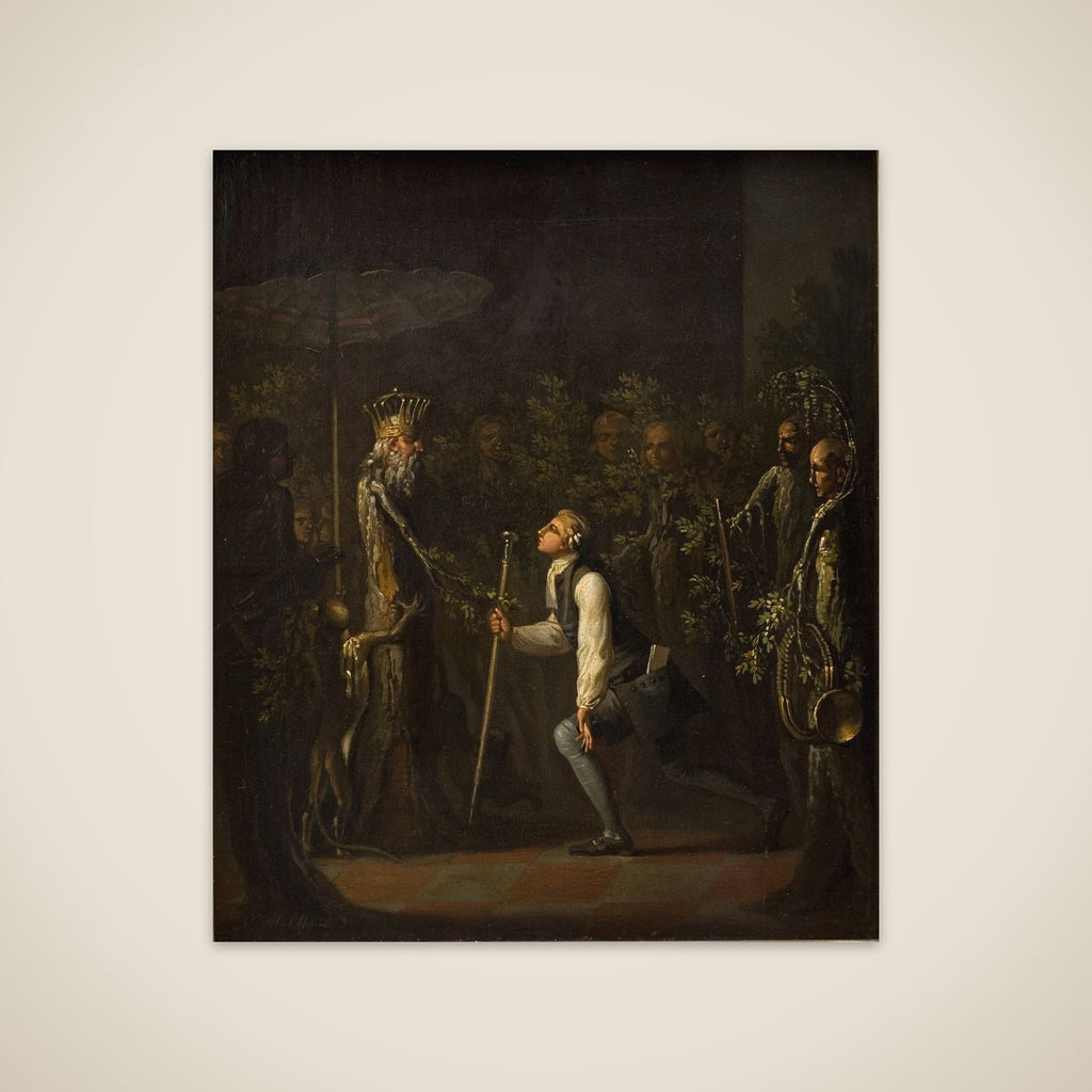Potuanerne undres ved at se Niels Klims knæfald for den vise fyrste unframed print
