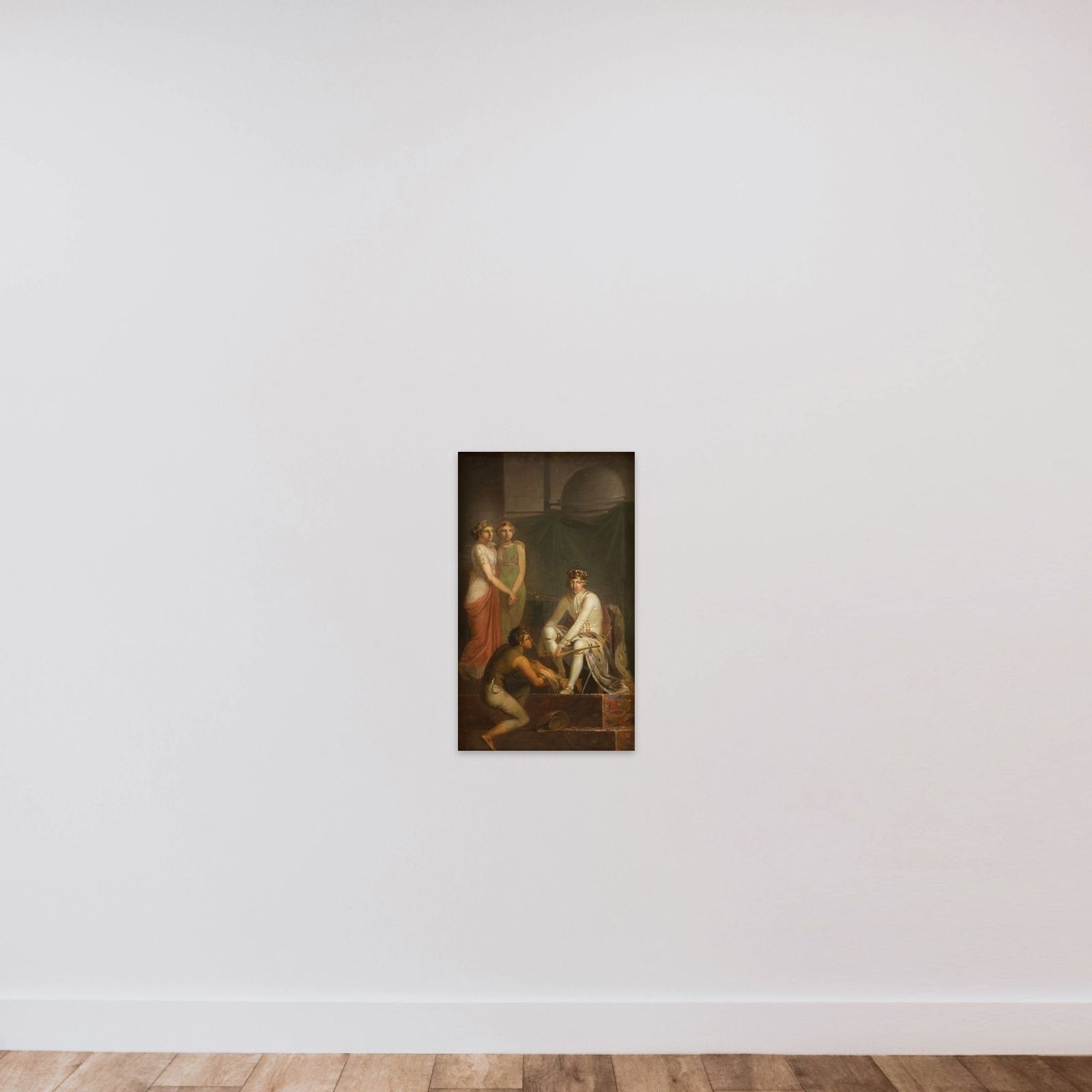 Stavnsbåndets løsning 1788. Allegori unframed — shown to scale