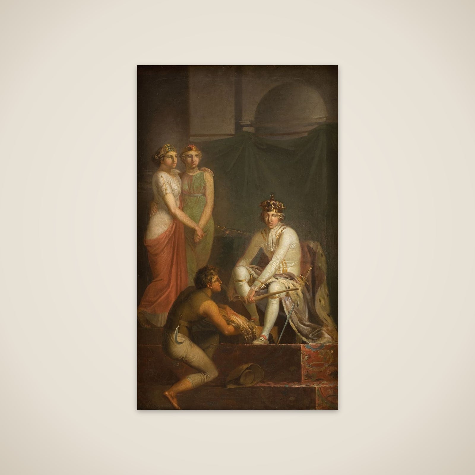 Stavnsbåndets løsning 1788. Allegori unframed print
