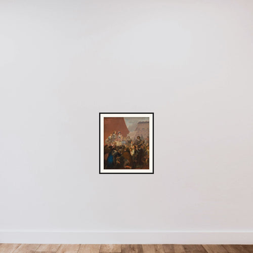 Arvehyldningen i 1660 framed — shown to scale