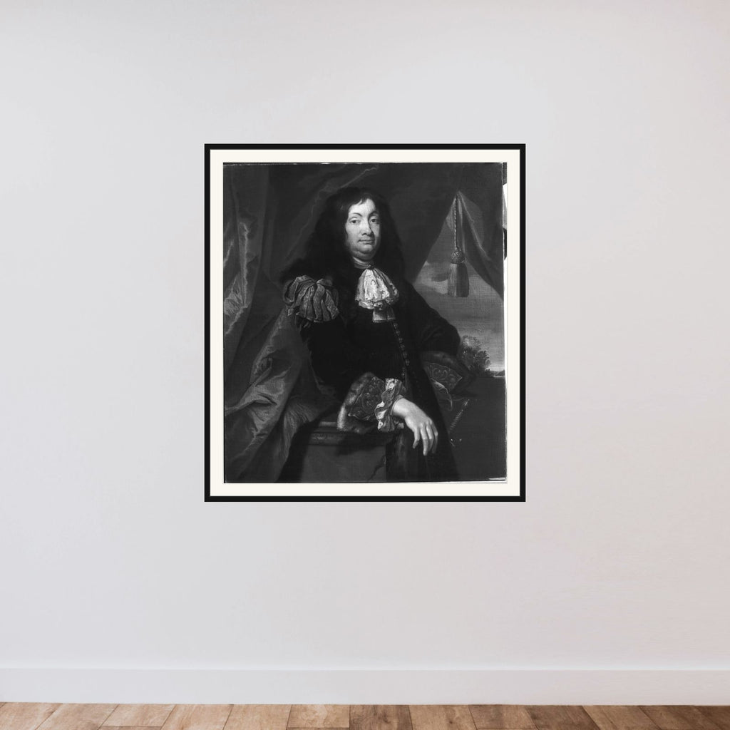 Den flamske maler Anthoni Schoonjans framed — shown to scale