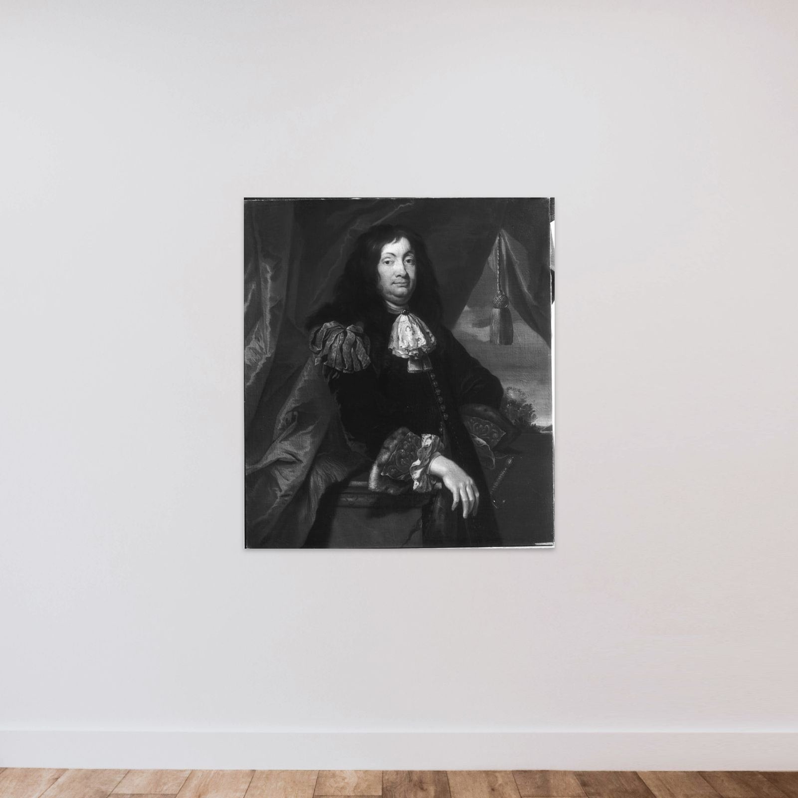 Den flamske maler Anthoni Schoonjans unframed — shown to scale