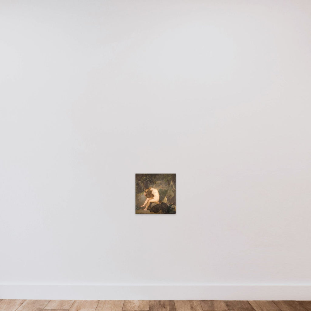 Den vilde og rå naturtilstand. Allegori på en af fire hovedepoker i Europas kulturhistorie unframed — shown to scale