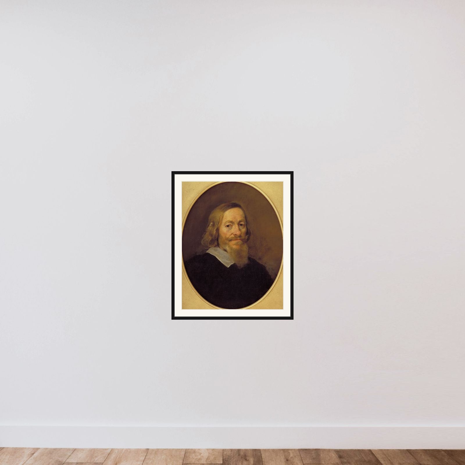 Rigsadmiral Ove Gjedde framed — shown to scale