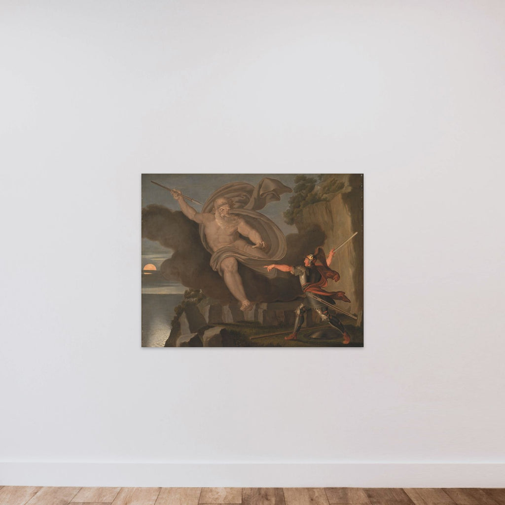 Fingals kamp med Lodas ånd unframed — shown to scale