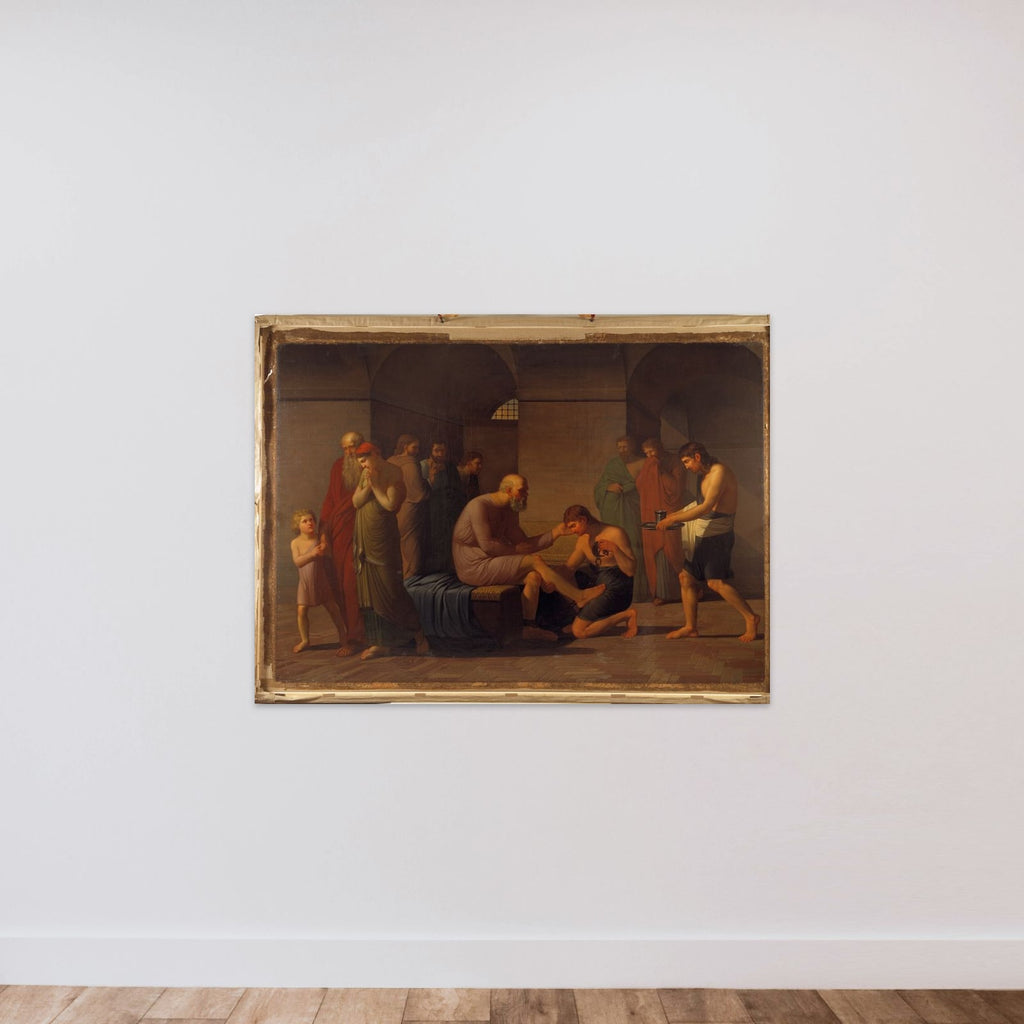 Sokrates' død unframed — shown to scale