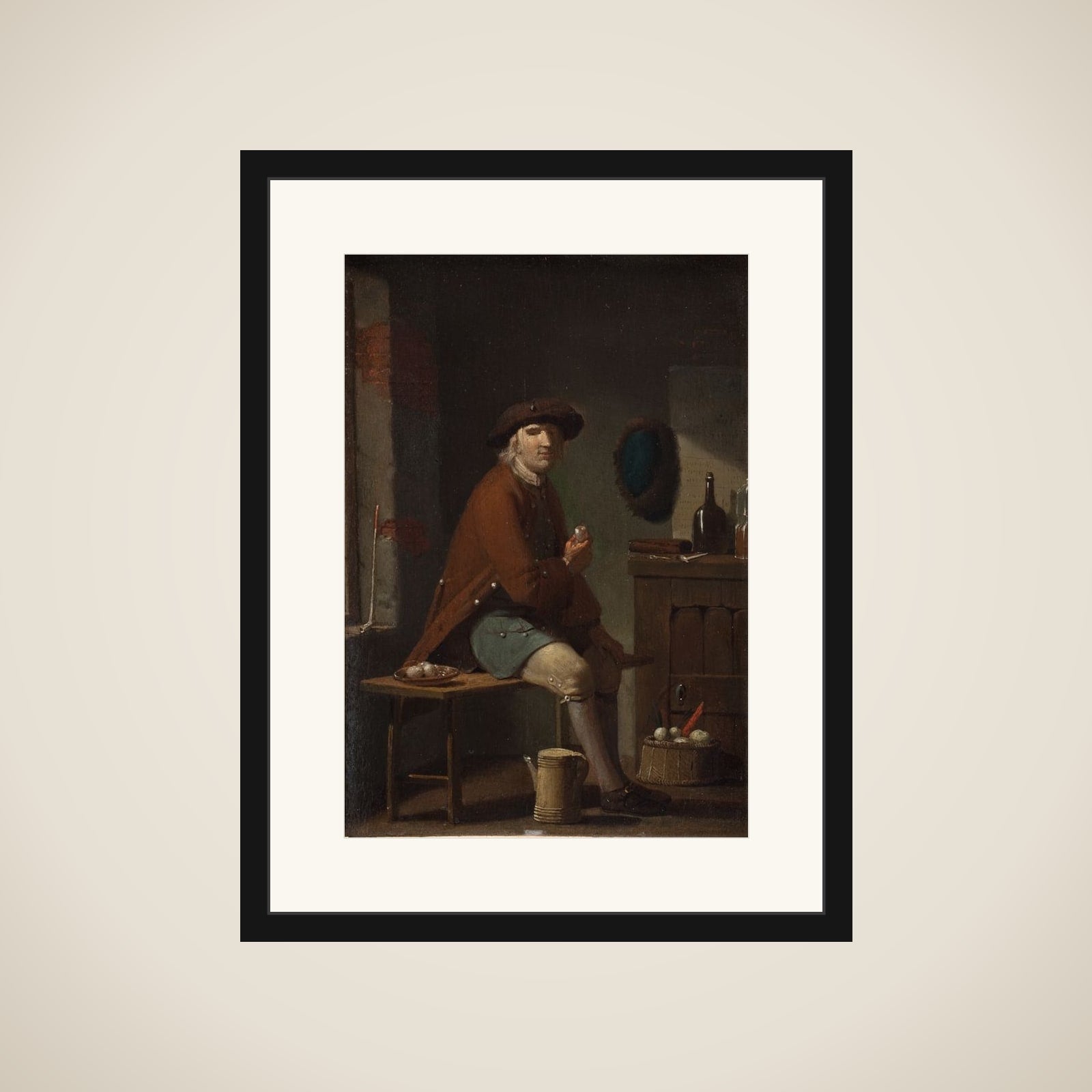 Piberygende mand framed