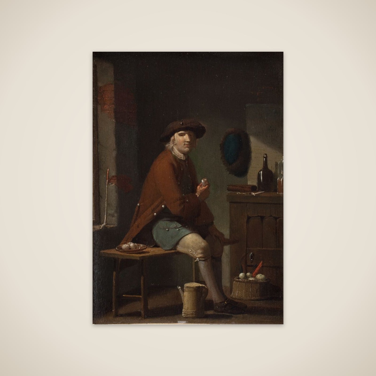 Piberygende mand unframed print