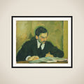 Maleren Ernst Goldschmidt læsende framed