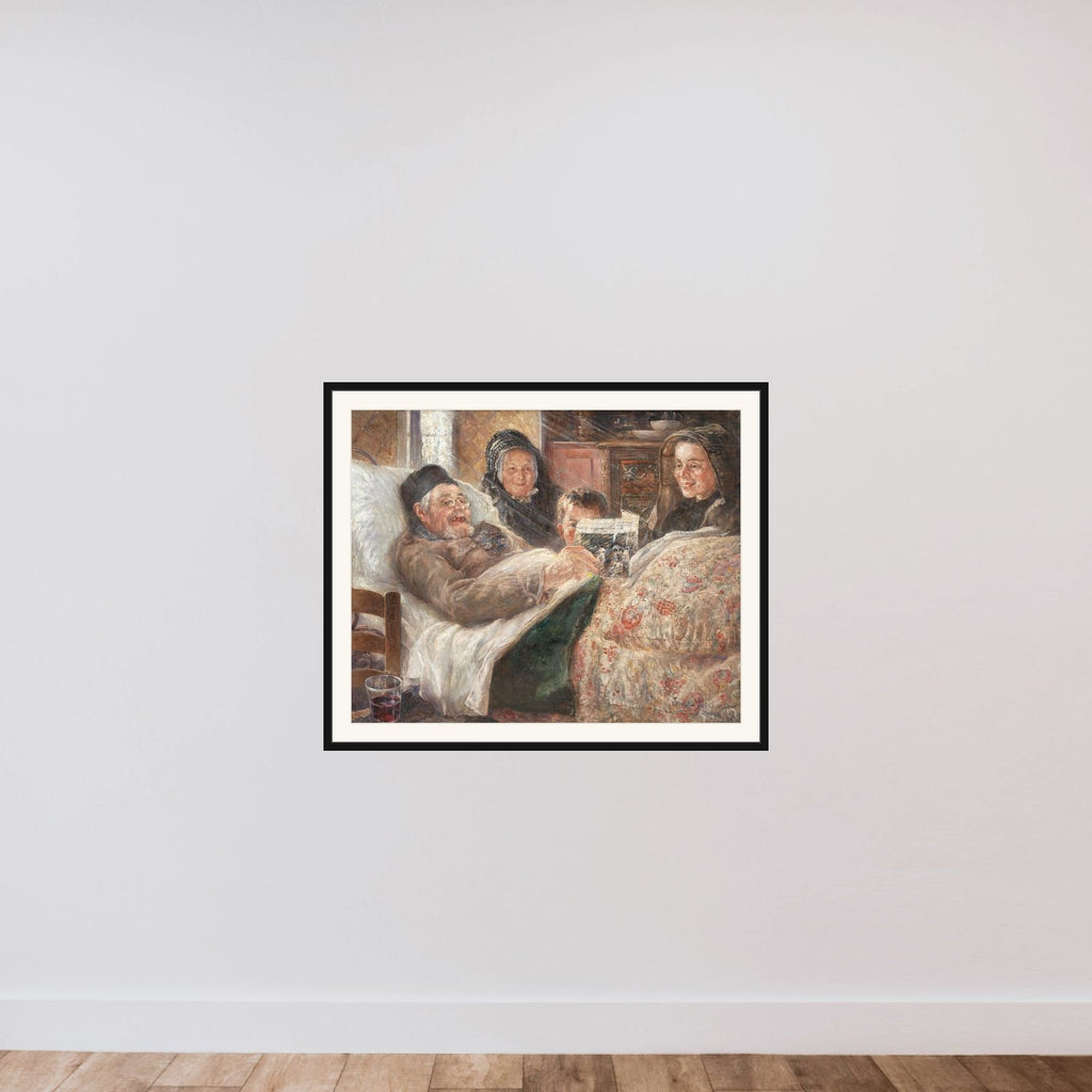 Livsglæden framed — shown to scale