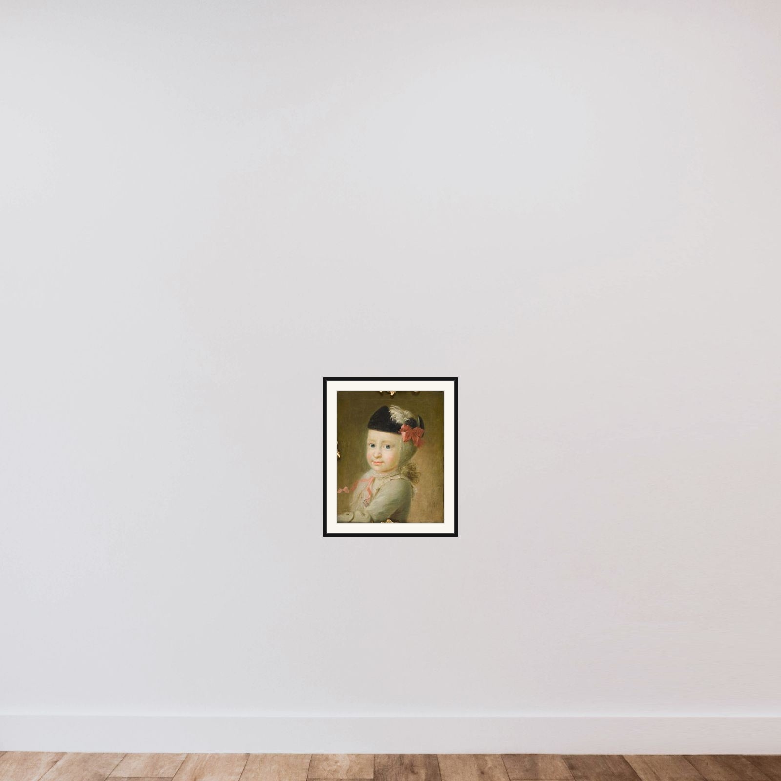 Barneportræt af senere dr. theol. Carl Christian Laurentius Birch framed — shown to scale
