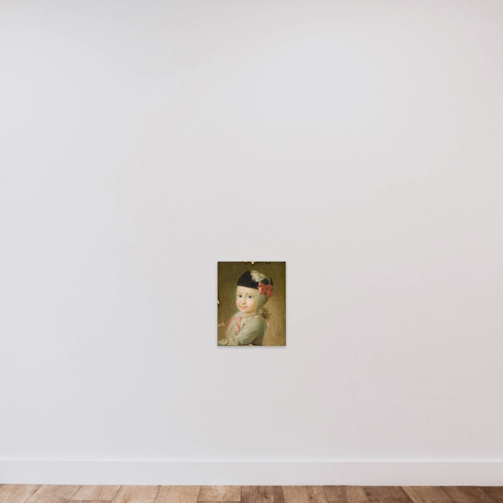 Barneportræt af senere dr. theol. Carl Christian Laurentius Birch unframed — shown to scale