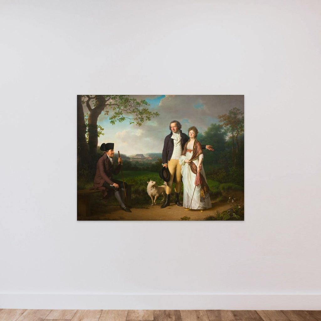 Niels Ryberg med sin søn Johan Christian og svigerdatter Engelke, f. Falbe unframed — shown to scale