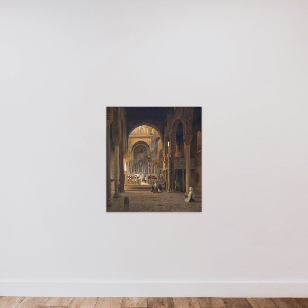 Det indre af Capella Palatina i Palermo unframed — shown to scale
