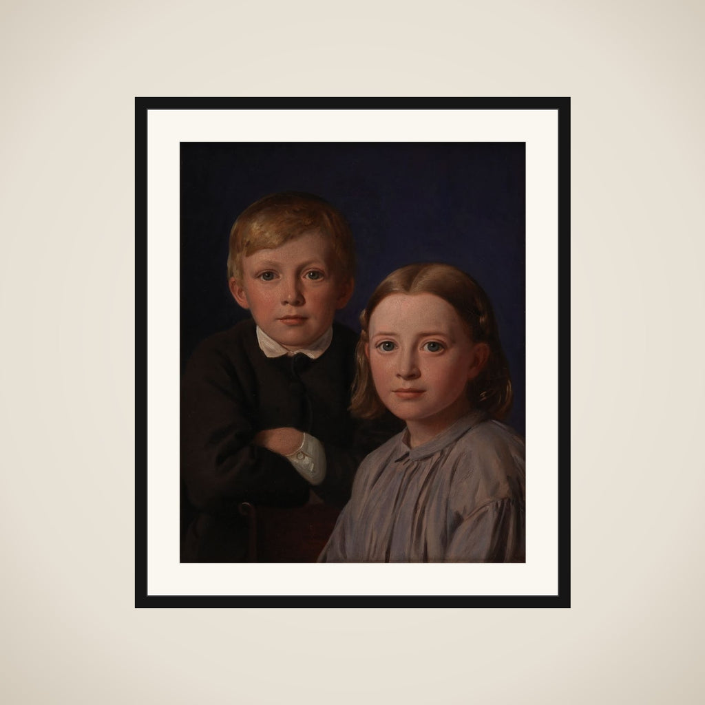 Jens Simmelkær Asmussen og Katrine Asmussen som børn framed