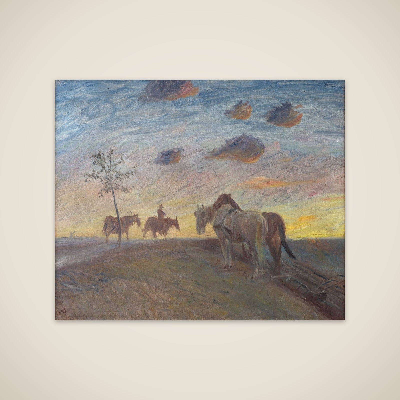 Aftenlandskab unframed print