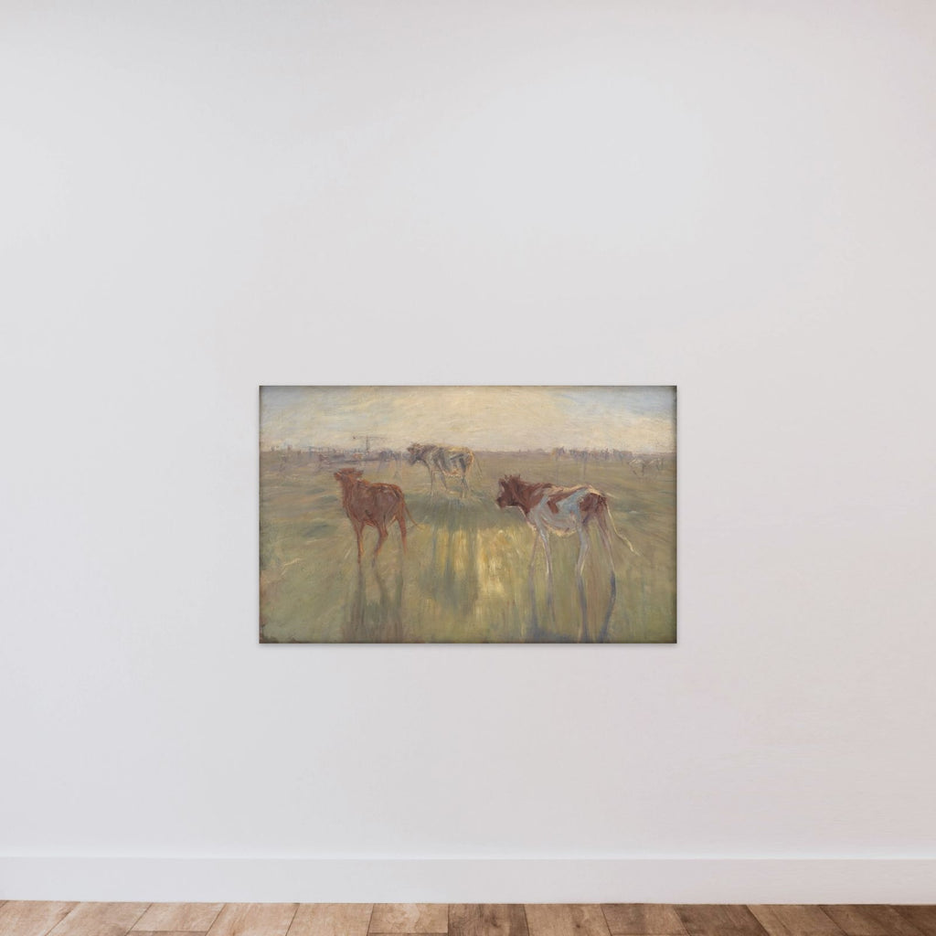 Med solen i øjnene. Saltholm. En farveskitse unframed — shown to scale