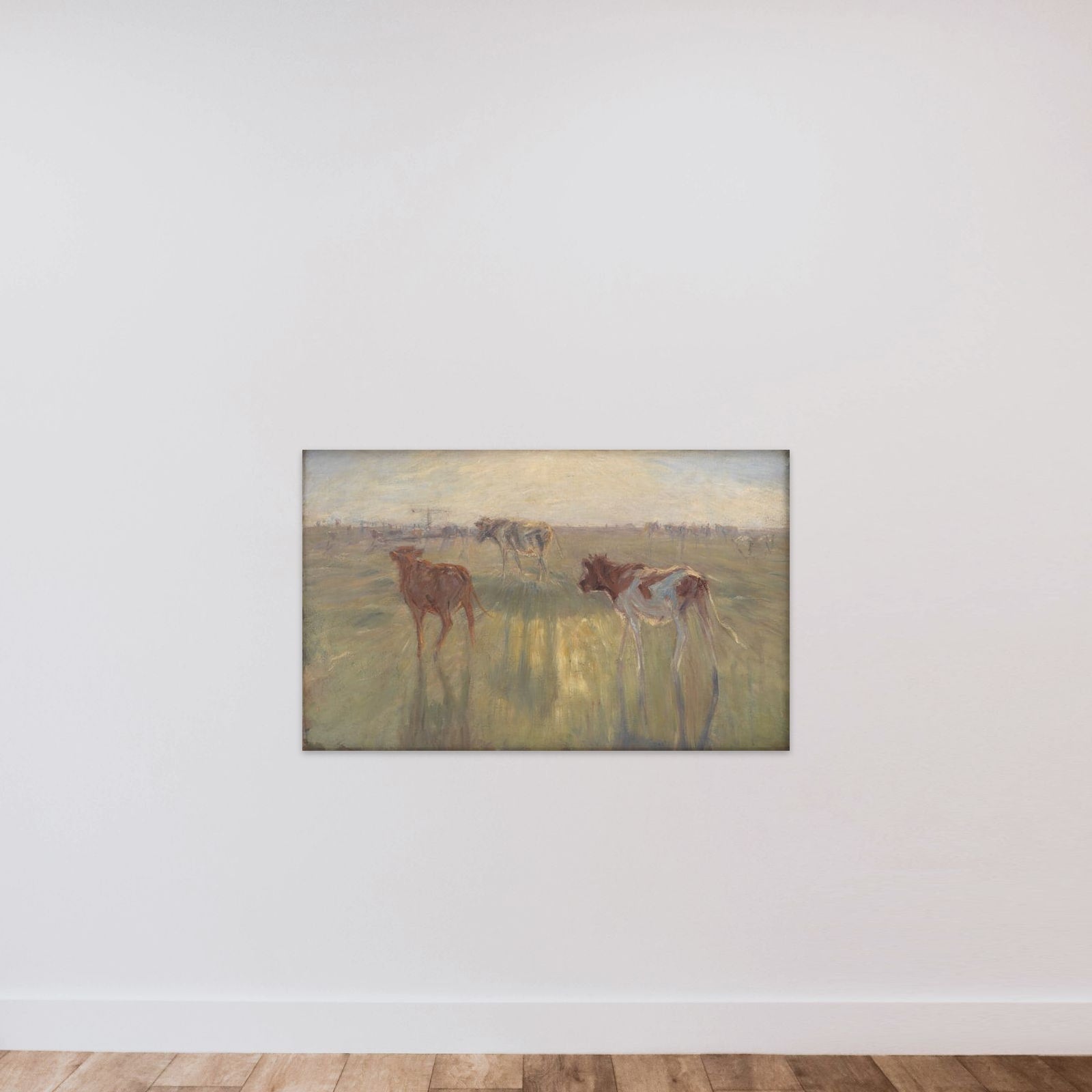 Med solen i øjnene. Saltholm. En farveskitse unframed — shown to scale