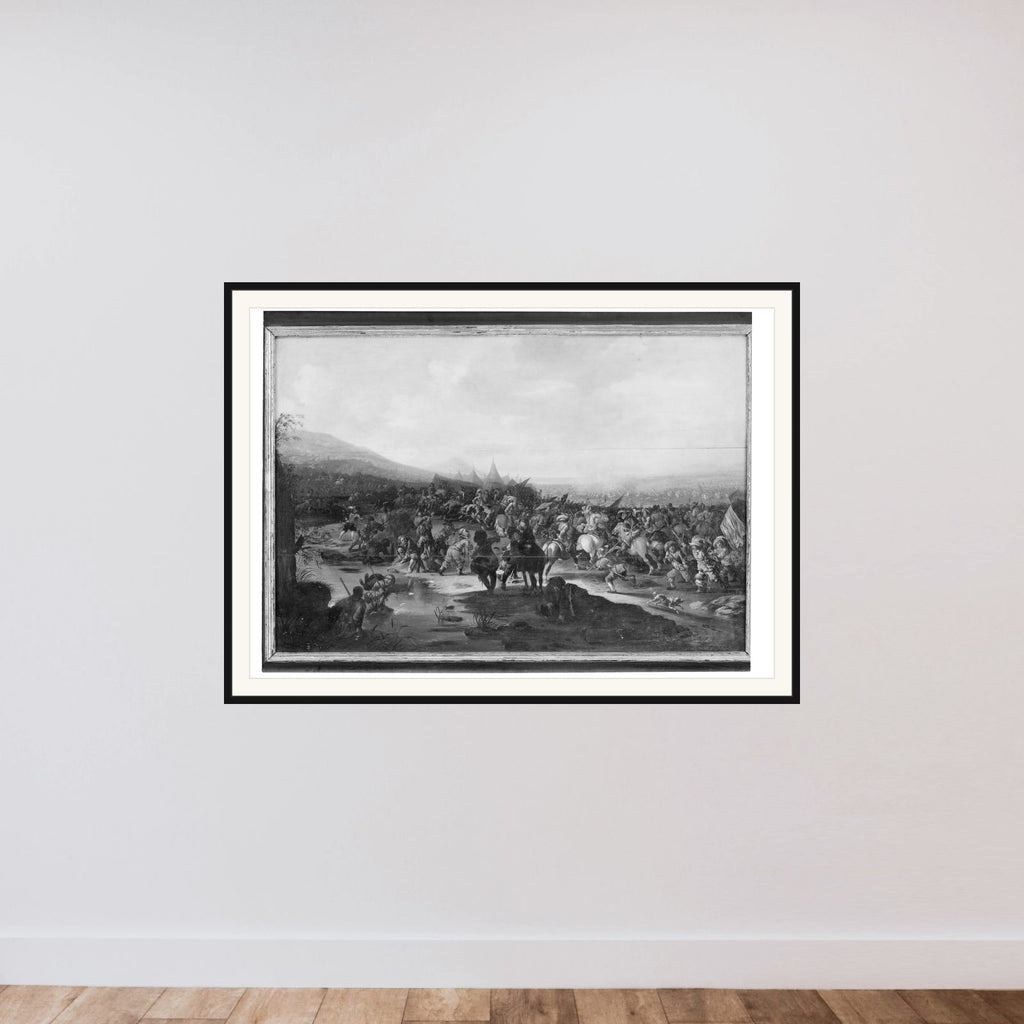 Slagbillede framed — shown to scale